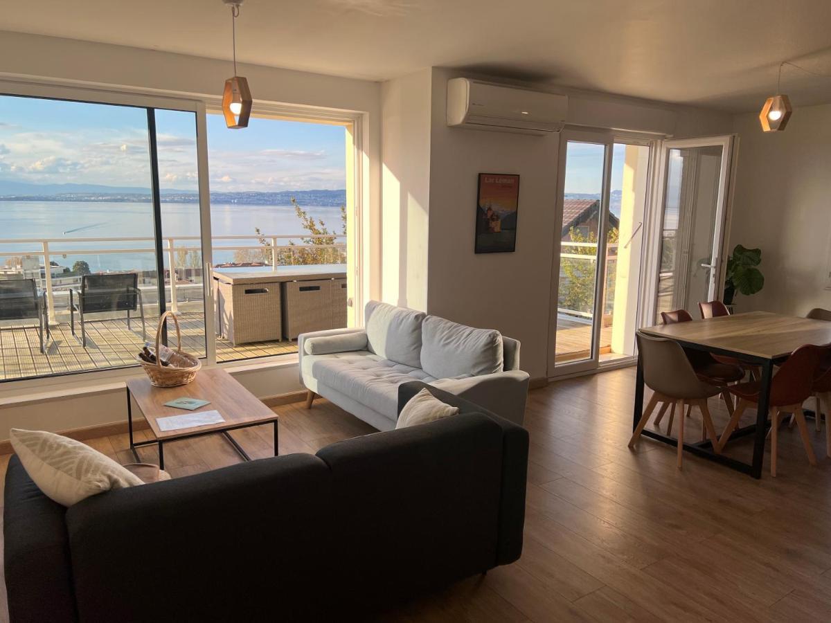 Leman Panoramique Avec Terrasse A Deux Pas Du Centre-Ville Évian-les-Bains Eksteriør bilde
